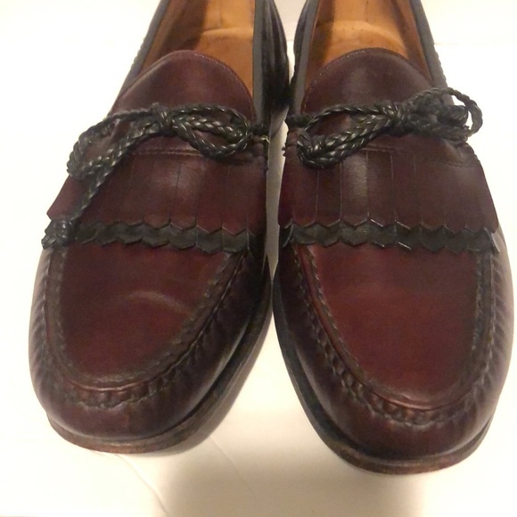 Allen Edmonds Cardamon and Black Woodstock Kiltie Leather Loafers - Picture 6 of 10